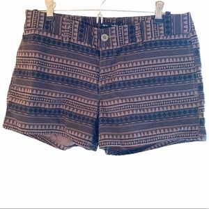 Gap Black and Brown Patterned Hadley Shorts Size 8